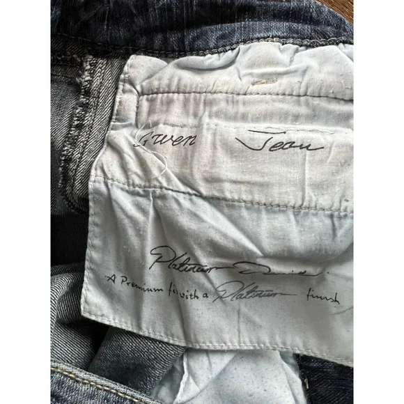 Chico's Platinum Gwen Jean Cotton Spandex Medium Wash Bootcut Raw Hem Size 1 - Picture 3 of 10